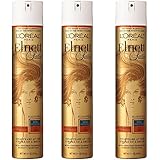 L'Oréal Paris Elnett Satin Extra Strong Hold Hairspray - Color Treated Hair, 3 Count (Packaging May Vary)