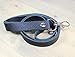 Black Full Grain Leather Lanyard for ID Holder - Made in The USA