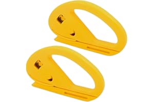 BDZMC 2PCS Wrapping Paper Cutter, Safety Vinyl Film Cutter, Wrap Cutter Tool with Razor Blade, Retractable Utility Knife, Craft Knife for Car Wrap, Window Tint, Craft Making (Yellow)
