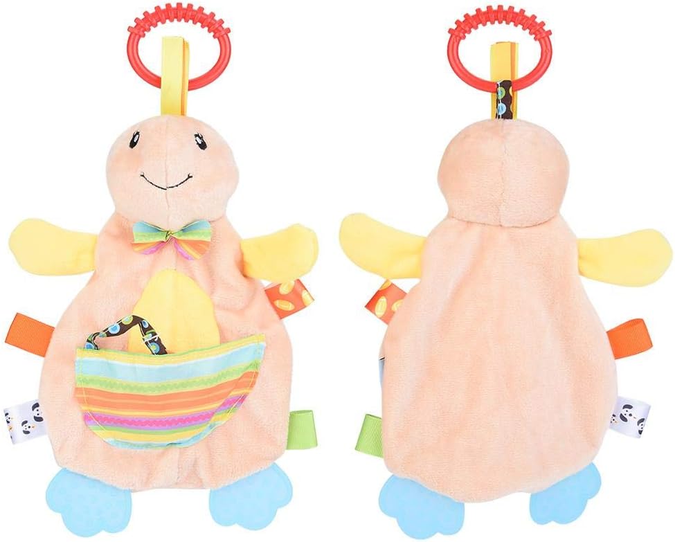 Dog Apaiser Serviette Mignon Dessin Anime En Coton Bebe Animal Couverture Securite Serviette Doux En Peluche Jouet De Dentition Avec Poche Pour 0 3 Ans Prime Day Matelas Et Linge De Lit La