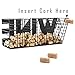MyGift 14-Inch Decorative Black Metal Mesh Wine Cork Holder Basket