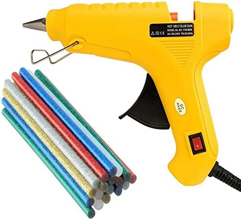 OKASTA 40W I I With 10 Glitter Glue Sticks Hot Melt Glue Gun Kit OK136 For Art and Crafts, Diy, Kirigami, Paper, PCB, Plush Toys, Crafts, Wood, Box, Professional hi -tech Electronic