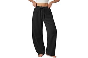 ATHMILE Barrel Sweatpants Women Fall Fashion Wide Leg Pants 2025 Baggy Lounge Comfy Flowy Sweat Pants with Pockets