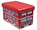 Clever Creations Double Decker Bus Collapsible Storage Organizer Storage Box Folding Storage Ottoman for Your Bedroom | Perfect Size Storage Chest for Books, Shoes & Games