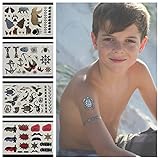 Twink Designs Metallic Temporary Tattoos for Kids, 4-Page