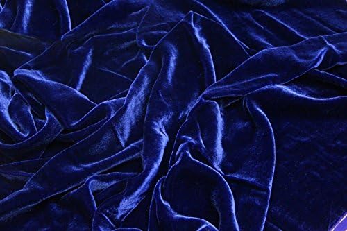Royal Blue Plush Silk Velvet Upholstery Apparel Fabric - BTY - 44" / 45"