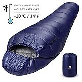Bessport Mummy Sleeping Bag 14 Degree F- 4 Season Backpacking Sleeping Bag for Adults & Kids – Lightweight Warm and Washable, for Hiking Traveling & Outdoor Activities