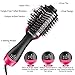 Hair Dryer Brush - One Step Electric Hot Air Brush - Multifunctional Negative Ions Hair Blow Dryer Straightener Brush with Smooth Frizz and Ionic Technology(Pink)