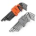26 Pcs Hex Key Set, Tacklife Allen Wrench Set with Long Arm Ball End, 13Pcs Black-oxide Finish 3/64