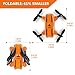 Foldable Mini Drone, H815 Remote Control Quadcopter RC Drone with LED Night Light 6-Axis Gyro Helicopter, One Key Return Flying UFO RTF (Orange)