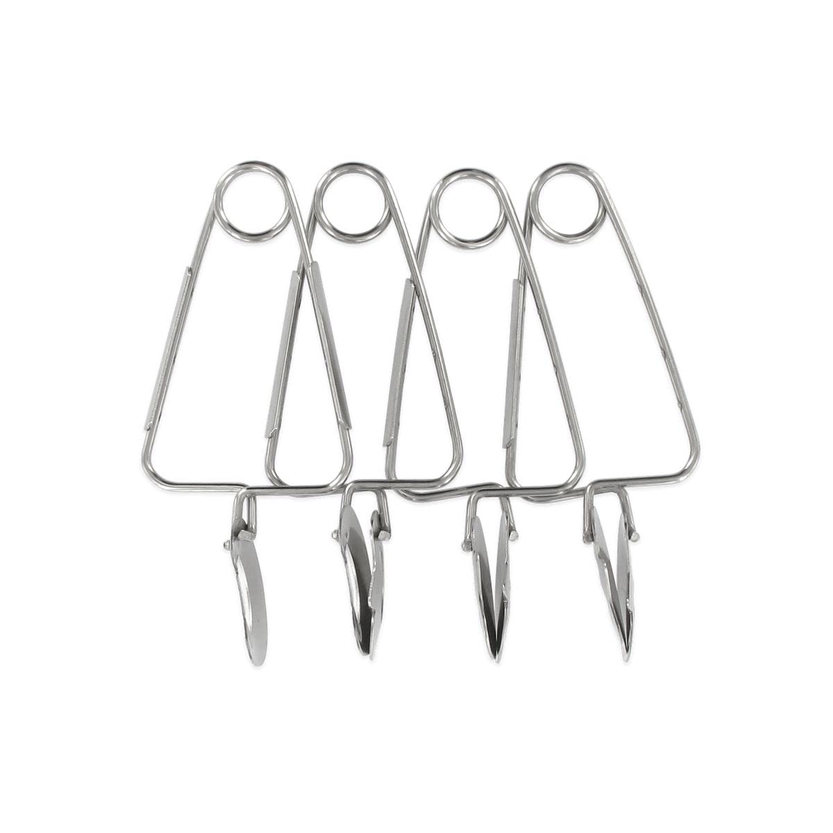 Fackelmann 21881 Snail Clips x4, Stainless Steel, Grey, 18 x 12 x 2 cm