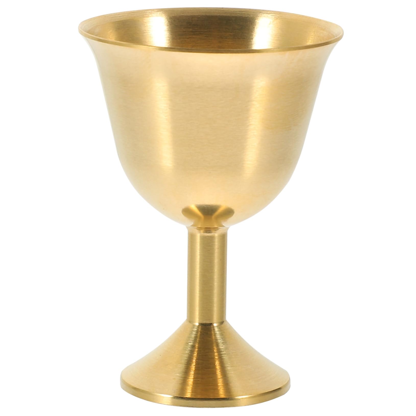 GOOHOCHY Three-Phase Moon Copper Offering Cup Sacrifice Water Holder for Home Temple Holy Water Mug Unique Decor for Eastern Deity Enthusiasts