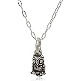 EnCharmed Sterling Silver Teeny Tiny Owl Charm Necklace, 18"