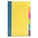 Sticky Divider Notes, Neon Colored, 60 Count - Premium 4 x 6 Self Adhesive Tabbed Markers, 4x6 Ruled Panel, No Residue, For Business and Home Office (11446)