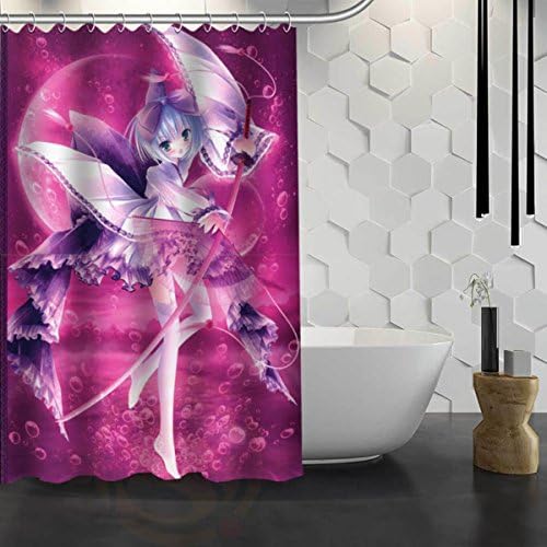 Custom Japanese Anime Custom Shower Curtain Waterproof Fabric Bath Curtain for Bathroom