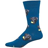 Socksmith Men's Black Lab Crew Socks, Teal