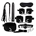 8 in 1 Kit Set Handcuffs Footcuff Whip Massager Blindfold Massagers SM