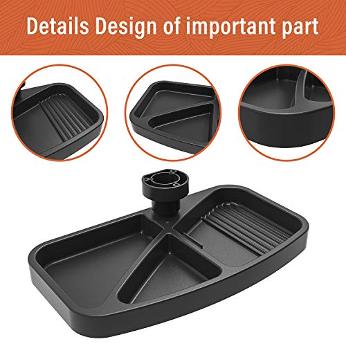 PUTORSEN® Vassoio per cassetto portaoggetti Girevole sotto scrivania, organizzatore per ripiano ergonomico sottotop Contiene Penne, matite, Carta e Altri Articoli per Ufficio