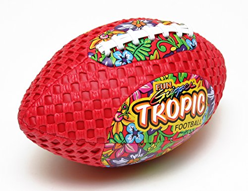 Fun Gripper Grip Zone 8.5 Tropic Design Football (Red) By: Saturnian I