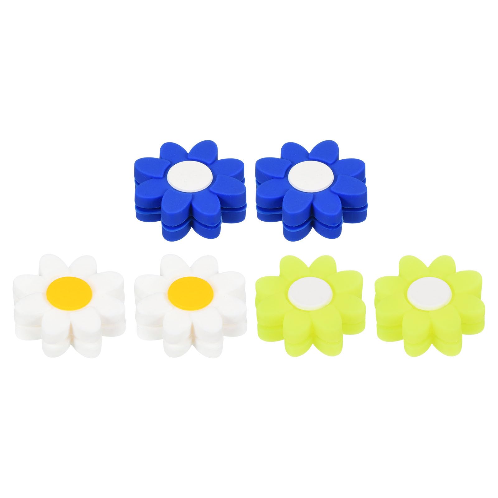 M METERXITY 6 Pack Tennis Vibration Dampener - Racket Shock Absorber, Silicone Racket String Damping, Apply to Tennis Racket (24mm, Yellow)