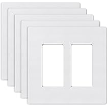 ELEGRP 2-Gang Screwless Decorative Wall Plates, Mid-Size 4.88 ...