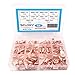 Seloky Copper Wire Lugs,64pcs Battery Cable Terminal Closed Ends Eyelets Tubular Ring Connectors Assortment Kit-10 Sizes