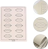Zveniy 4 Pcs Lip Tattoo Skin Latex Sheet Light Brown Microblading Practice view 2
