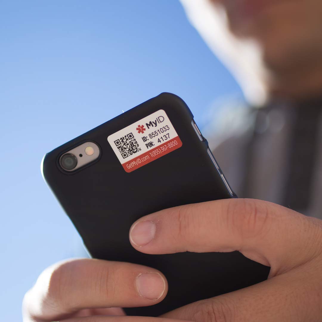 ENDEVR MyID Medical ID Sticker Kit, Store All of Your Medical Information for Emergencies, 4 Stickers