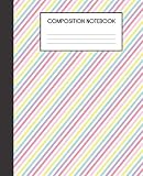 Composition Notebook: Unicorn Face Pattern College Ruled Notebook Lined School Journal
