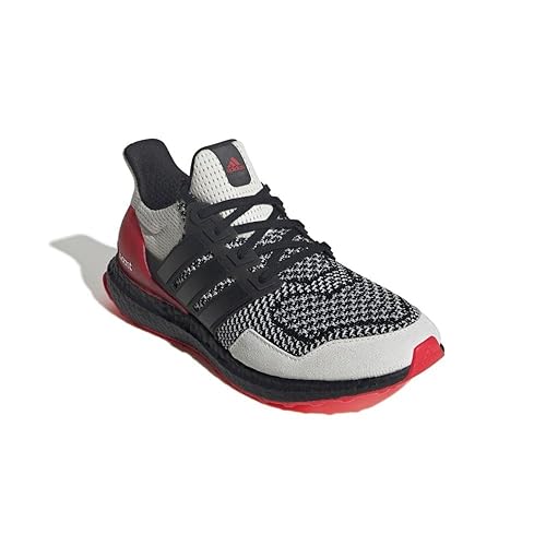 adidas Men's Ultraboost 1.0 DNA Sneaker, Crystal White/Black/Better Scarlet, 6.5