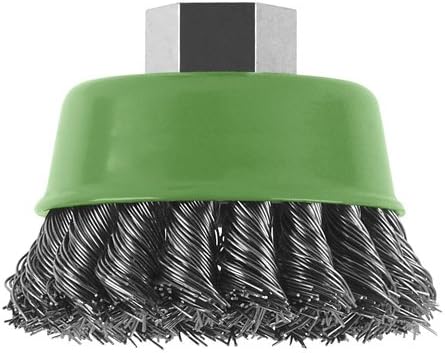 Bosch 1x PRO Stainless Steel Longlife Cup Brush, Knotted Wire for Small Angle Grinder and M14 Thread (for Non-ferrous metals