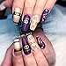 JoyKott 3D Luxury Design Brand Nail Art Sticker GG LV (GG Gold)