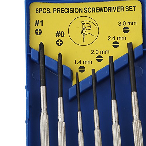 Rurah 6 PCS Precision Screwdriver Set with Case Watch Jewelry Eyeglass Toy Instruments Repair Tools - Thumbnail 4