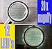 Magnifying Glass with 12 LED Light 20X Handheld, Illuminated Magnifier for Reading, Inspection, Exploring, Hobbies, Seniors, Maps, Macular- White/Black
