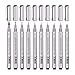Fine Point Micro-Line Pens - Black Waterproof Archival ink, Fineliner, Multiliner, Artist Illustration, Office Documents, Scrapbooking, Technical Drawing, Manga, Sketching, Christmas Gift Set of 10