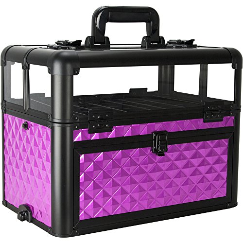 SUNRISE Nail Case on Wheels 2 in 1 Professional Organizer, 54 Bottle