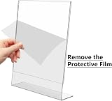 Flow fire A5 Acrylic Sign Holder 2 Pack Slant Back Clear Perspex Display view 2