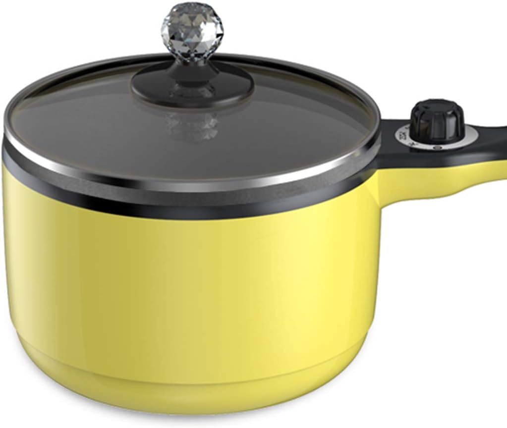 Dormitory student multi-function small electric cooker bedroom artifact rice cooker one cooking noodle hot pot small power mini non-stick frying egg,Yellow,S