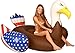 Coconut Float Pool Floats; Bald Eagle Pool Raft, 6.5 Ft