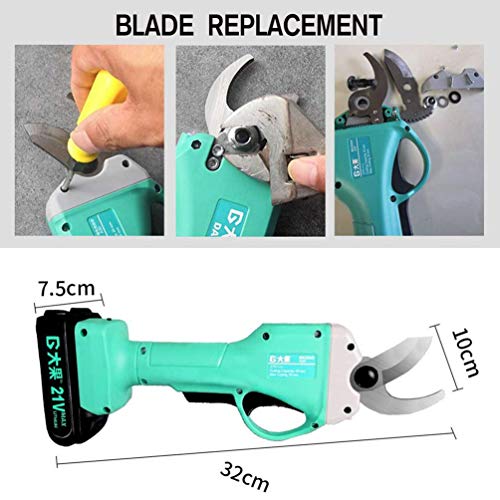 BGSFF Elektrische Astschere, wiederaufladbare 21-V-Astschere Garten-Lithiumbatterie-Astschere – Bild 8