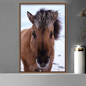 signwin Framed Canvas Wall Art Horse Animals Dramatic...