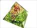 Jet Peridot Orgone Pyramid 60 mm Free Jet International Crystal Therapy Booklet Gemstones Copper Metal Mix Rare Healing Positive Energy EMF Protection Radiation Waves Reduction