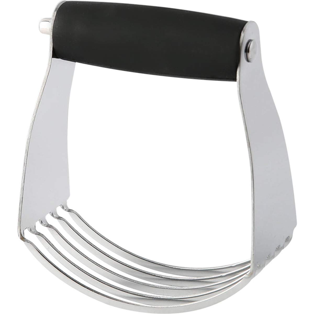 Spring Chef Dough Blender, Top Professional Pastry Cutter with Heavy Duty Stainless Steel Blades,Black-Medium