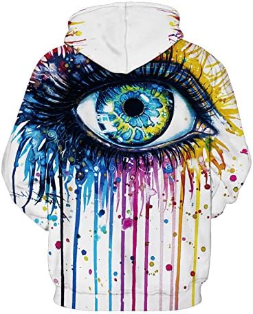 Xiaohudui Unisex 3D Graphic Print Realistic Casual Long Sleeve Hoodie Pullover Sweatshirt