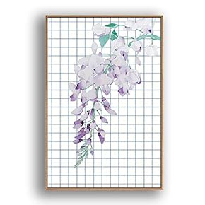 Framed Canvas Wall Art Beautiful Flowers in Grid Giclee Print Gallery Wrap Modern Home Prints Ready to Hang - 16x24 inches