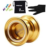 MAGICYOYO N6 Magistrate Aluminum Unresponsive Professional Yo-Yos Yoyo Ball 5 Strings Gloves Bag Golden
