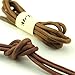 YFINE 39 Inch Round Waxed Dress Shoes Shoelaces Boots Shoe Laces Beige (2 Pair)