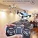 SIMREX X300C Mini Drone RC Quadcopter Foldable Altitude Hold Headless RTF 360 Degree FPV Video WiFi 720P HD Camera 6-Axis Gyro 4CH 2.4Ghz Remote Control Super Easy Fly for Training(Blue)