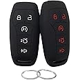 REPROTECTING Silicone Rubber Key Fob Cover Compatible with 2013-2018 Ford Edge Explorer F-150 F-250 Super Duty F-350 Super Duty Fusion Mustang Lincoln MKX M3N-A2C31243300