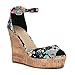 Twisted Women's Kenzie Floral Print Canvas Wedge Sandals